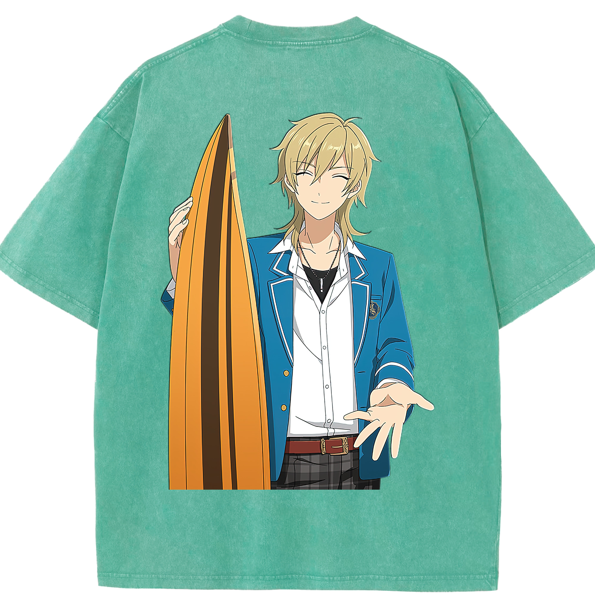 （画像用） あんさんぶるスターズ! Ensemble Stars 綿100% ヴィンテージ風 半袖Tシャツ（背面プリント）